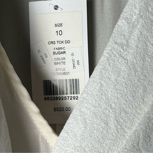 NWT Helmut Lang Sugar Silk Crepe Asymmetrical Black White Sleeveless Dress 10 - Picture 13 of 16